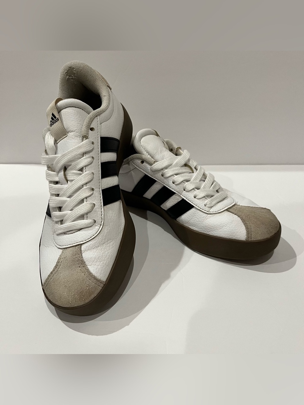 adidas VL Court 3.0 White Black Gum Size 8